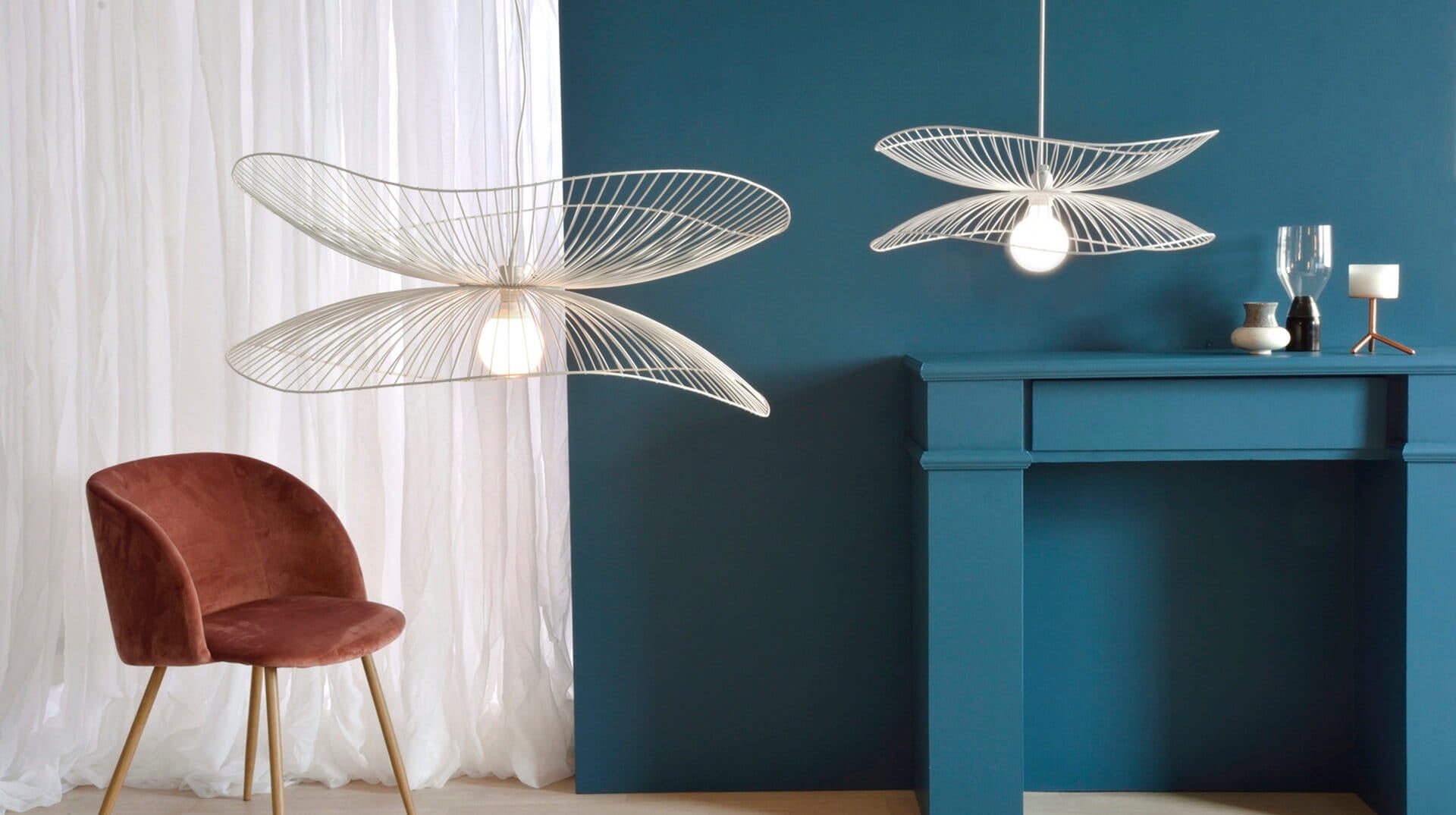 Lampa wisząca Forestier Libellule L Blanc 20637