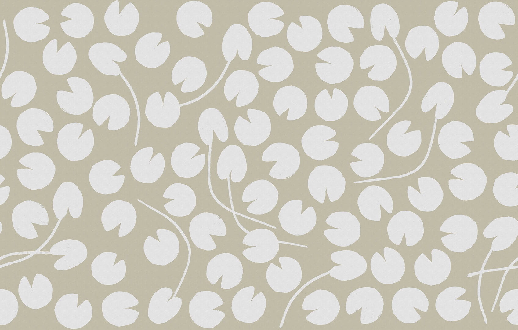Fototapeta liście lilii wodnych Rebel Walls R20628 Water Lilies Beige Fine Little Day