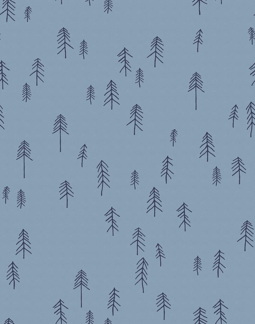 Fototapeta drzewa Rebel Walls R20635 Tall Blue Fine Little Day