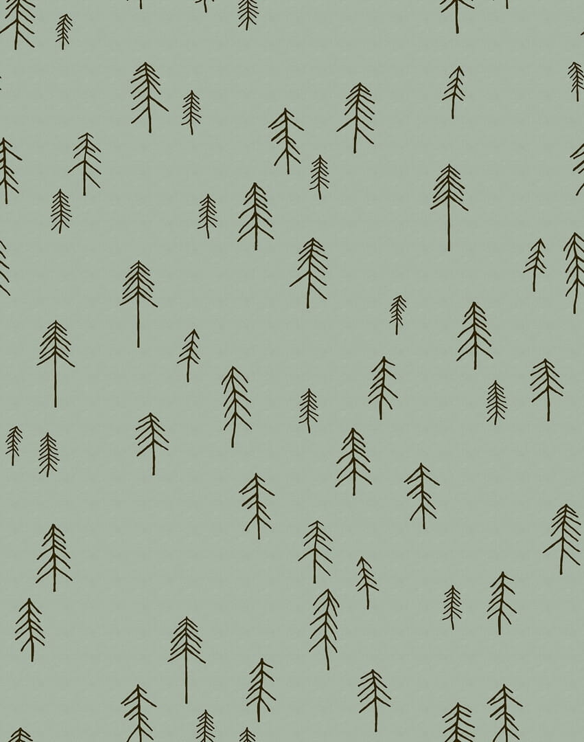 Fototapeta drzewa Rebel Walls R20636 Tall Dark Green Fine Little Day