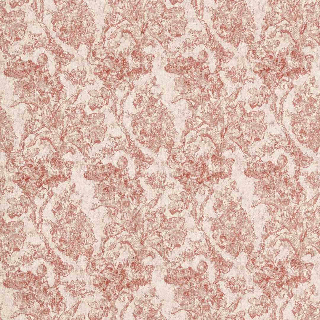 Tkanina ze wzorem kwiatów vintage Sanderson 227182 Fringed Tulip Toile Giles Deacon