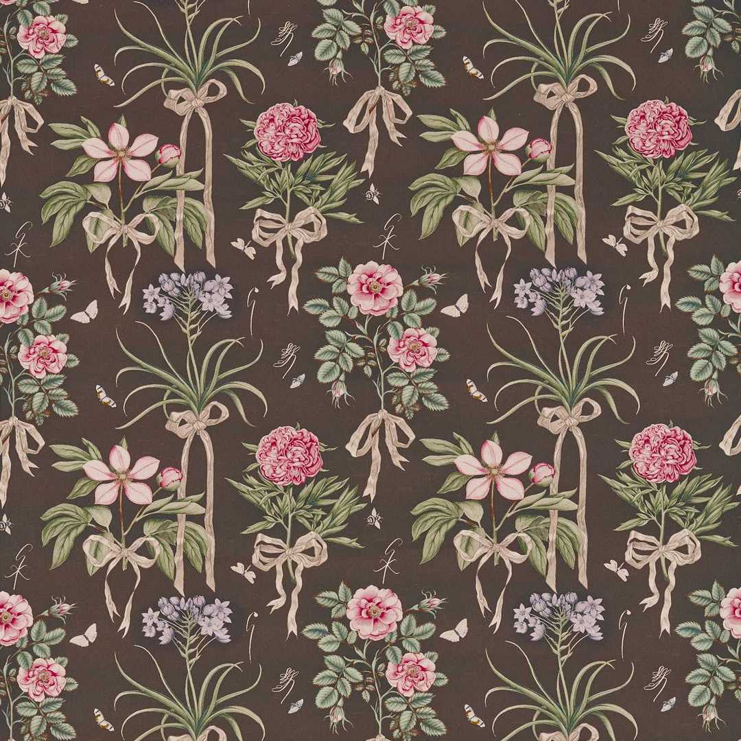 Tkanina z bukietami kwiatów Sanderson 227186 Cupid's Beau Giles Deacon