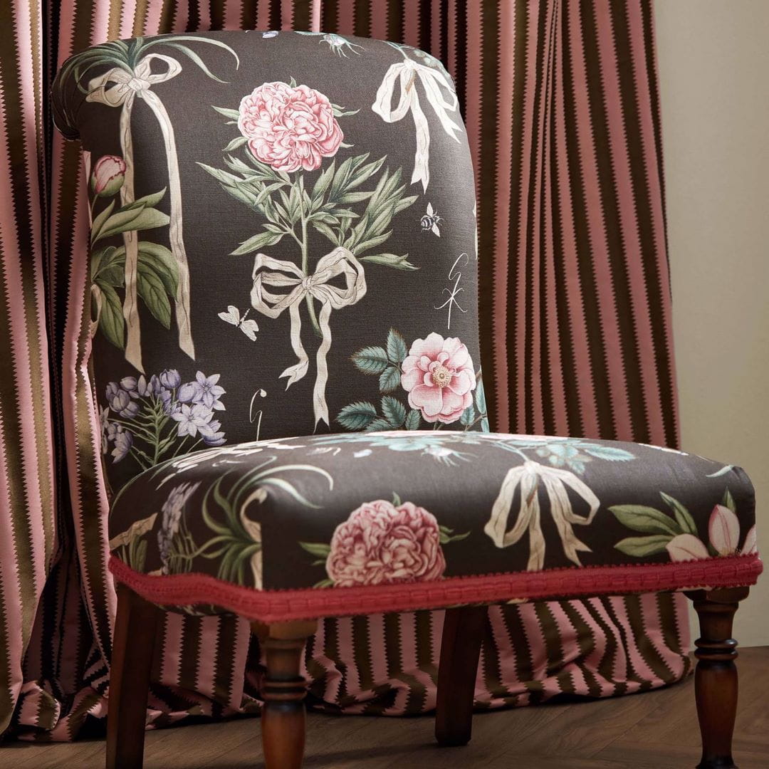 Tkanina w eleganckie paski Sanderson 237394 Regency Aperigon Giles Deacon