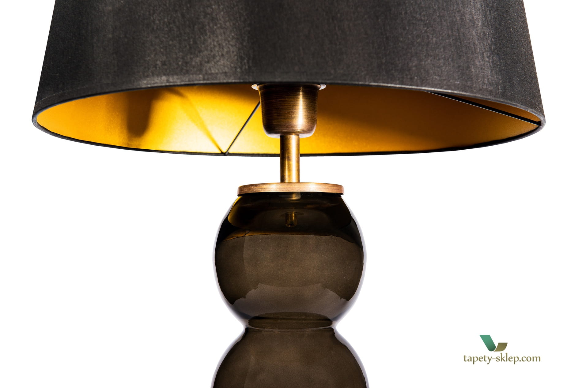 Lampa stołowa Flores Gray Old Brass Famlight