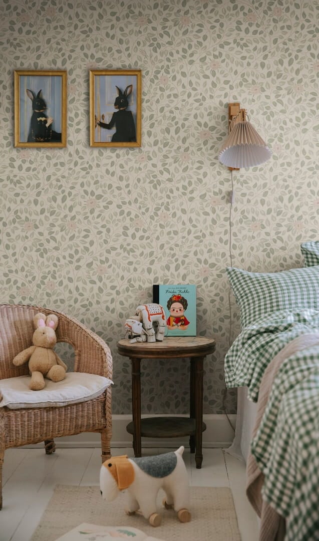 Tapeta roślinne pnącza Sandberg S10462 Solliden Spring Green Ett Hem, Öland