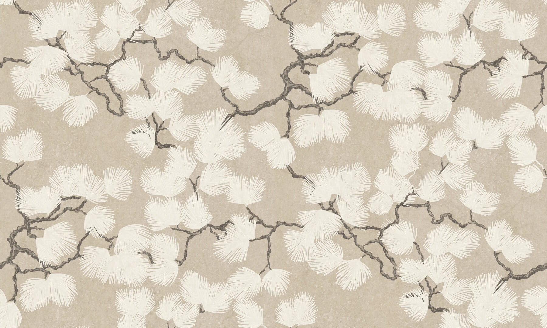 Fototapeta gałęzie sosny Sandberg S10487 Pine Mural Beige Ett Hem, Öland