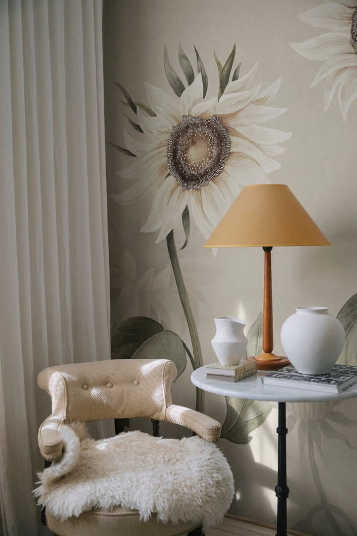 Fototapeta słoneczniki Sandberg S10529 Sunflowers White Ett Hem, Öland