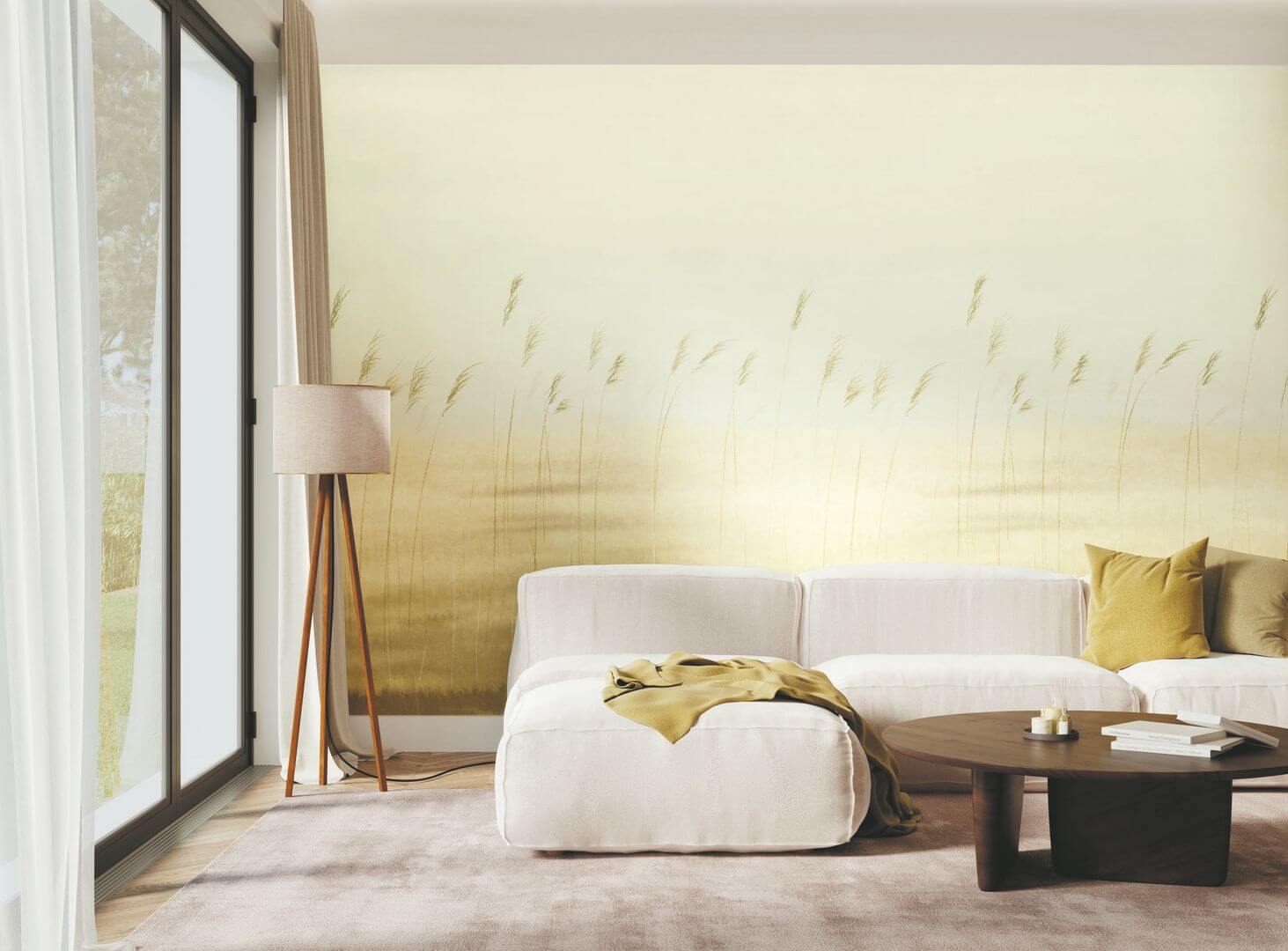 Mural źdźbła trawy Casadeco SENT 200082704 L Jonc Des Dunes Sentier Des Dunes