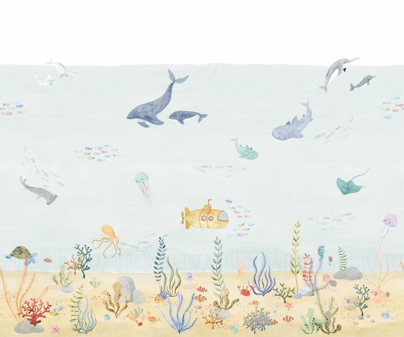 Mural podwodny świat Casadeco OUTD 200706207 S Exploration Under The Sea Once Upon A Time 2