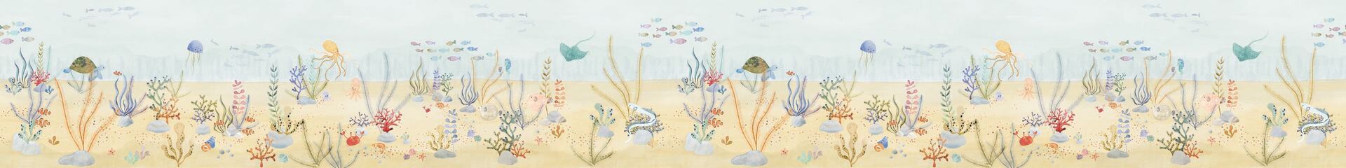 Border podwodny świat Casadeco OUTD 200730073 Ocean Floor Once Upon A Time 2