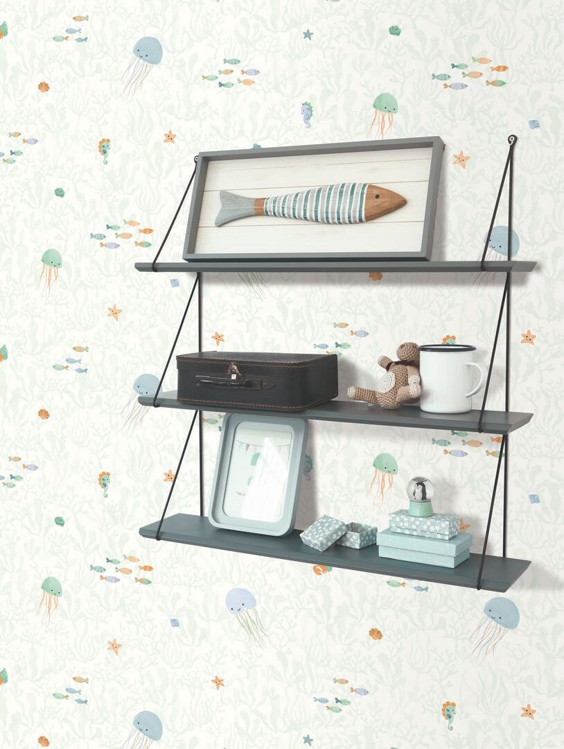 Tapeta meduzy i koralowce Casadeco OUTD 200811616 Companions Of The Sea Once Upon A Time 2