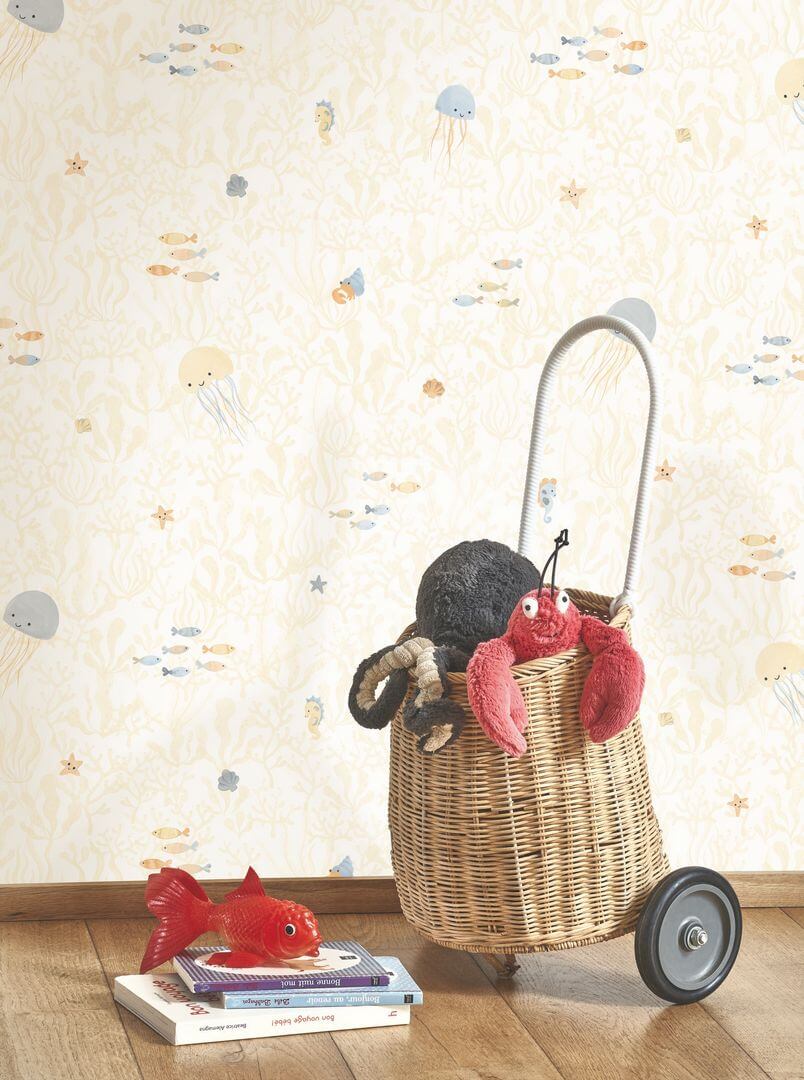 Tapeta meduzy i koralowce Casadeco OUTD 200811616 Companions Of The Sea Once Upon A Time 2