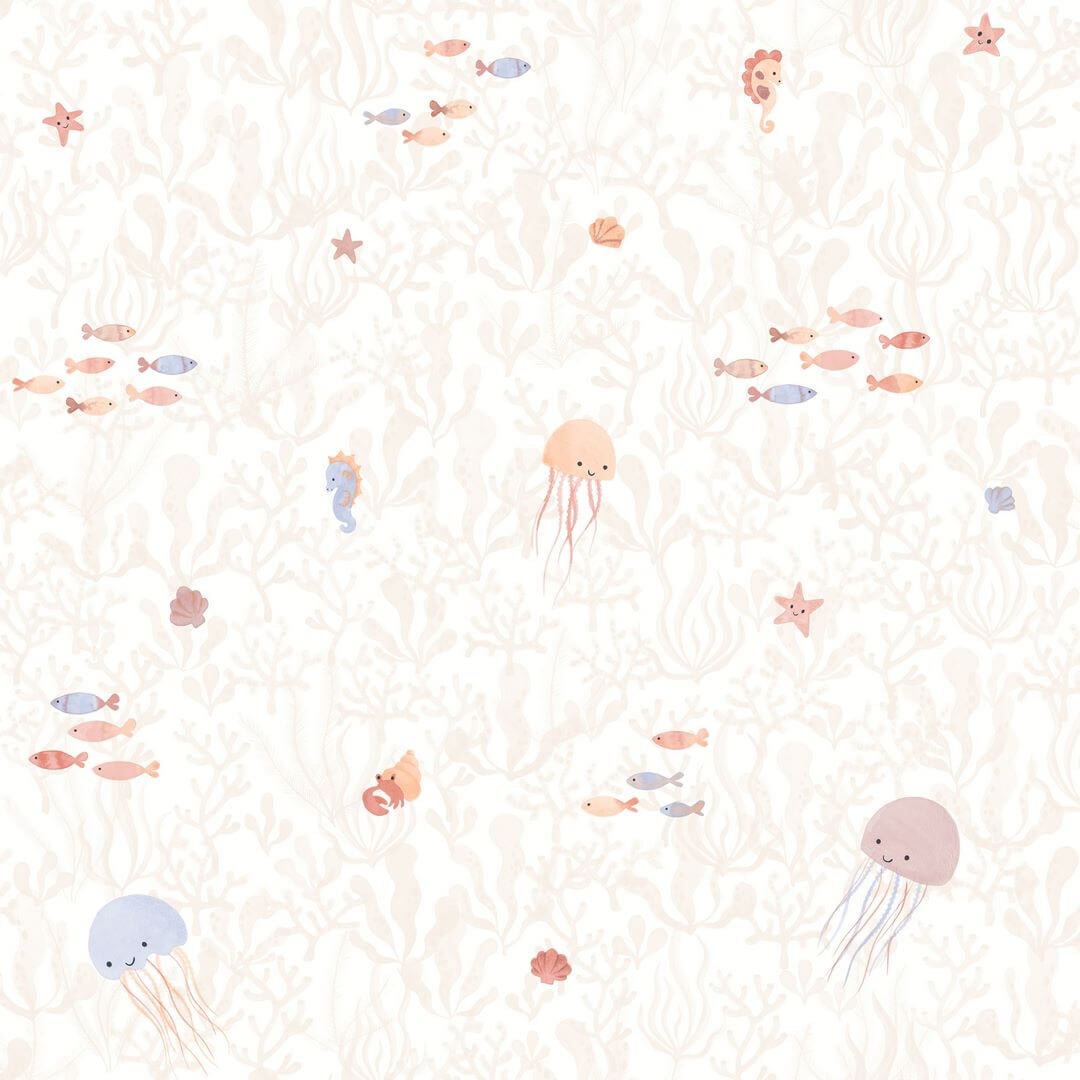 Tapeta meduzy i koralowce Casadeco OUTD 200814323 Companions Of The Sea Once Upon A Time 2