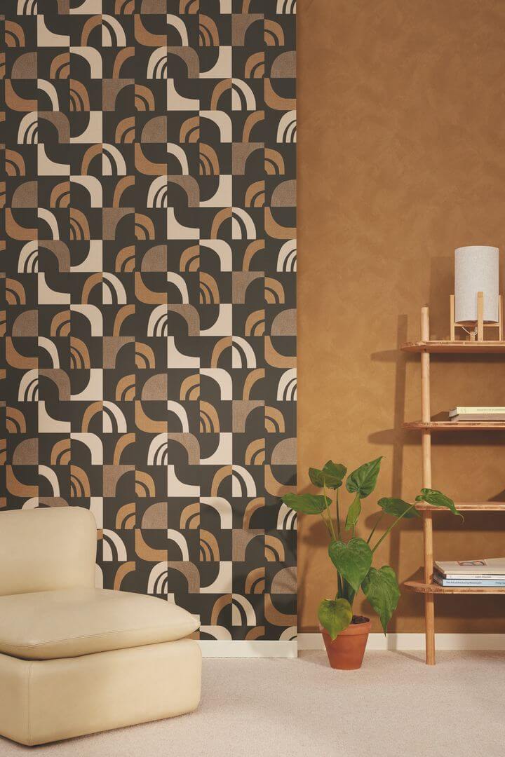 Tapeta geometryczna Caselio ORI 106071010 Empreinte Origine