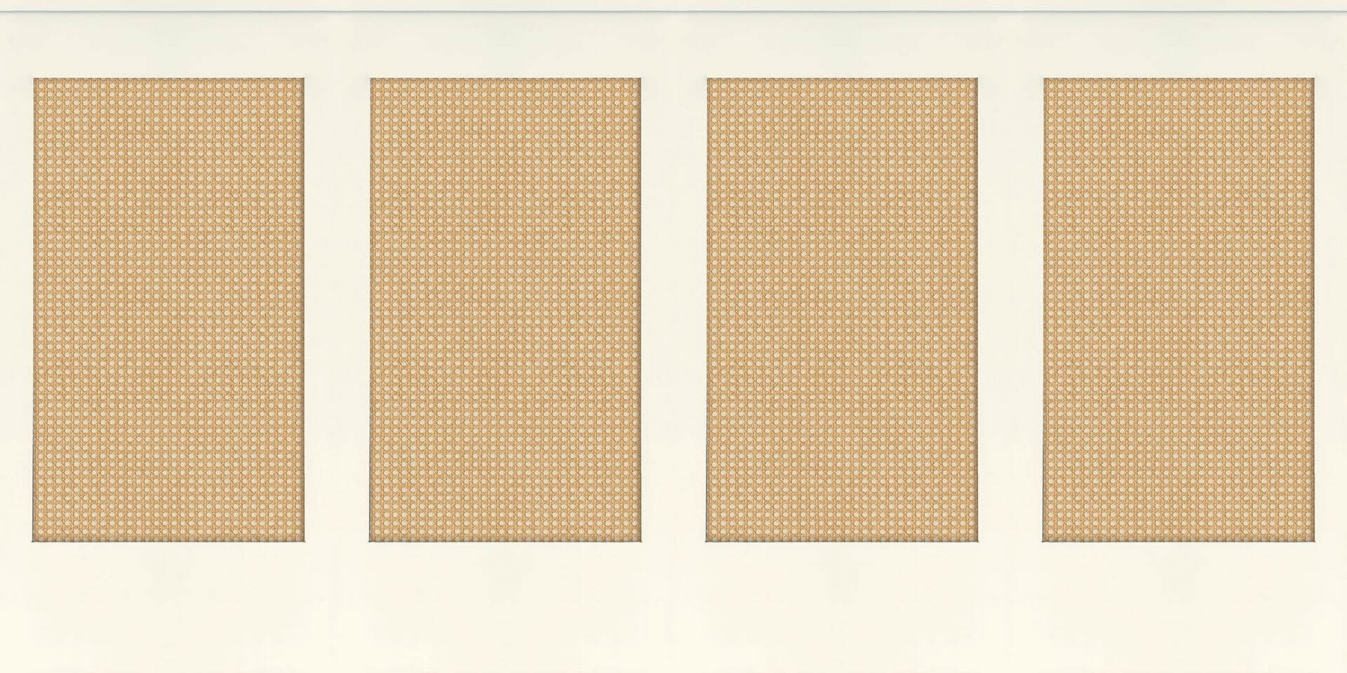 Mural jak boazeria z rattanową plecionką Caselio RLF 106230007 Canework Base S Reliefs