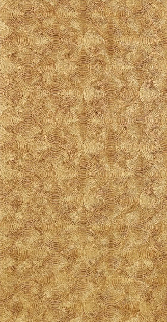 Tapeta zaokrąglone palmety na metalicznej folii Casamance 76620406 Aphelie Magnitude – Textures