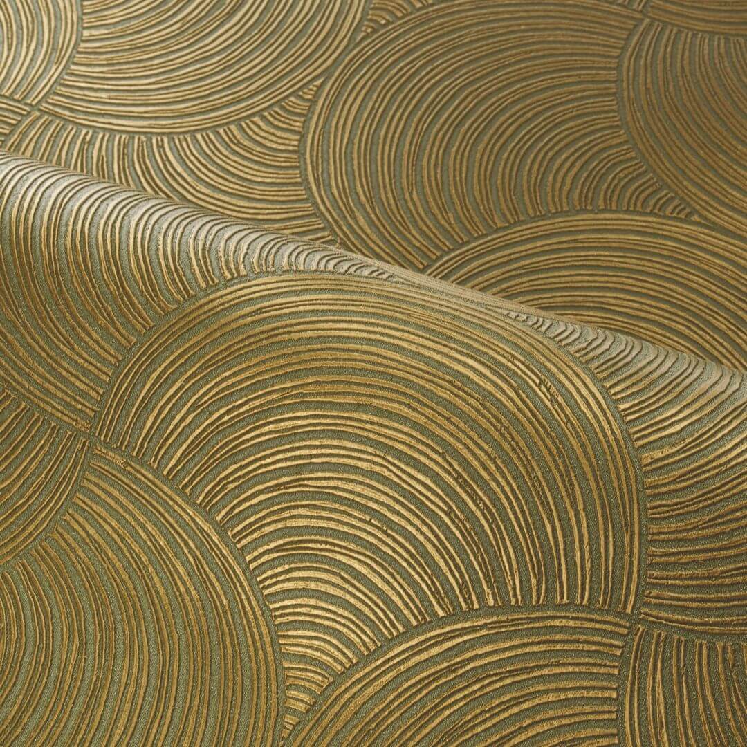 Tapeta zaokrąglone palmety Casamance 76630814 Meteore Magnitude – Textures