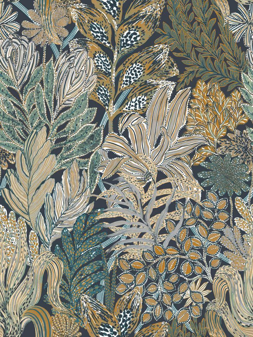 Tapeta tropikalne liście Casamance 74320630 Borromee Jardin Felicia