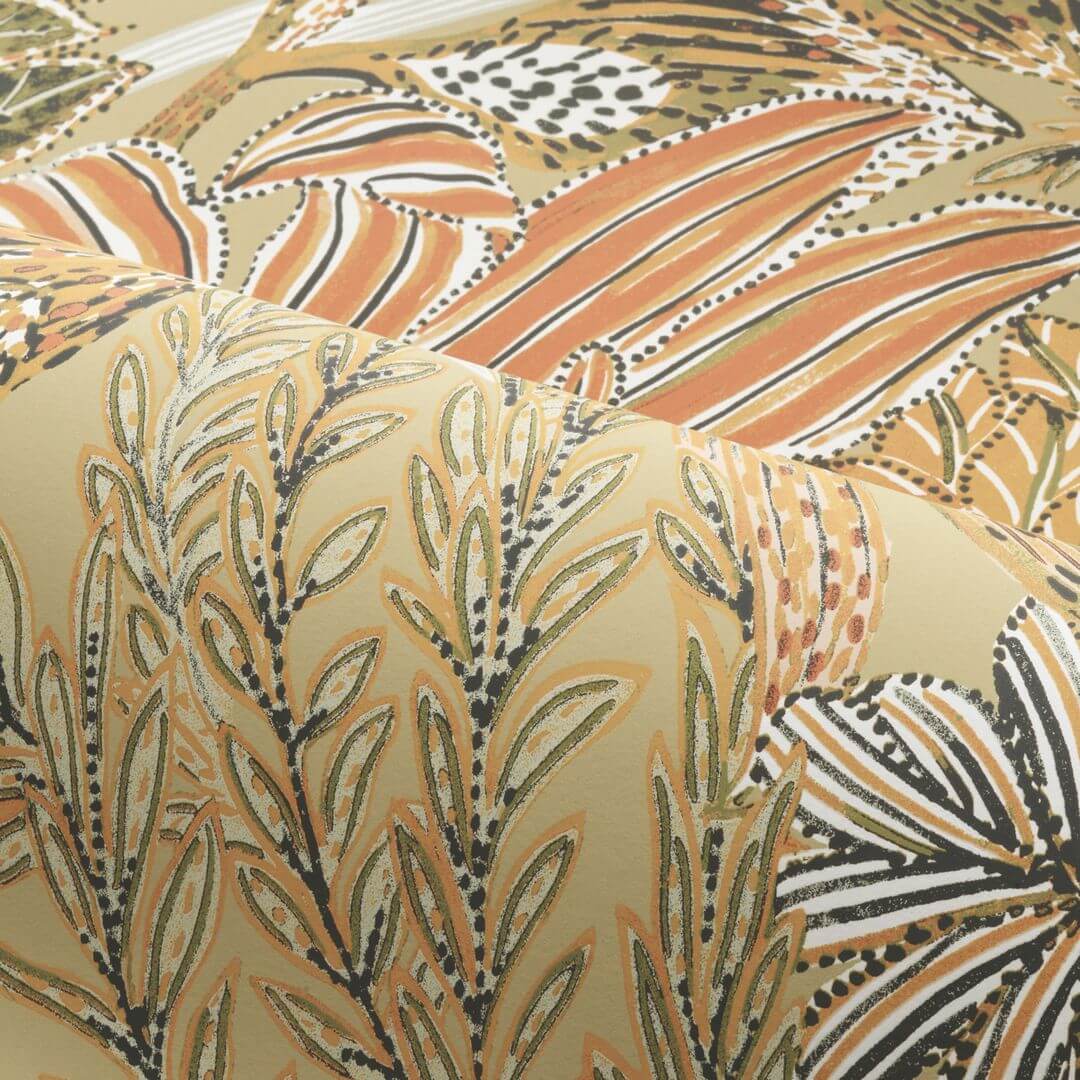 Tapeta tropikalne liście Casamance 74320732 Borromee Jardin Felicia