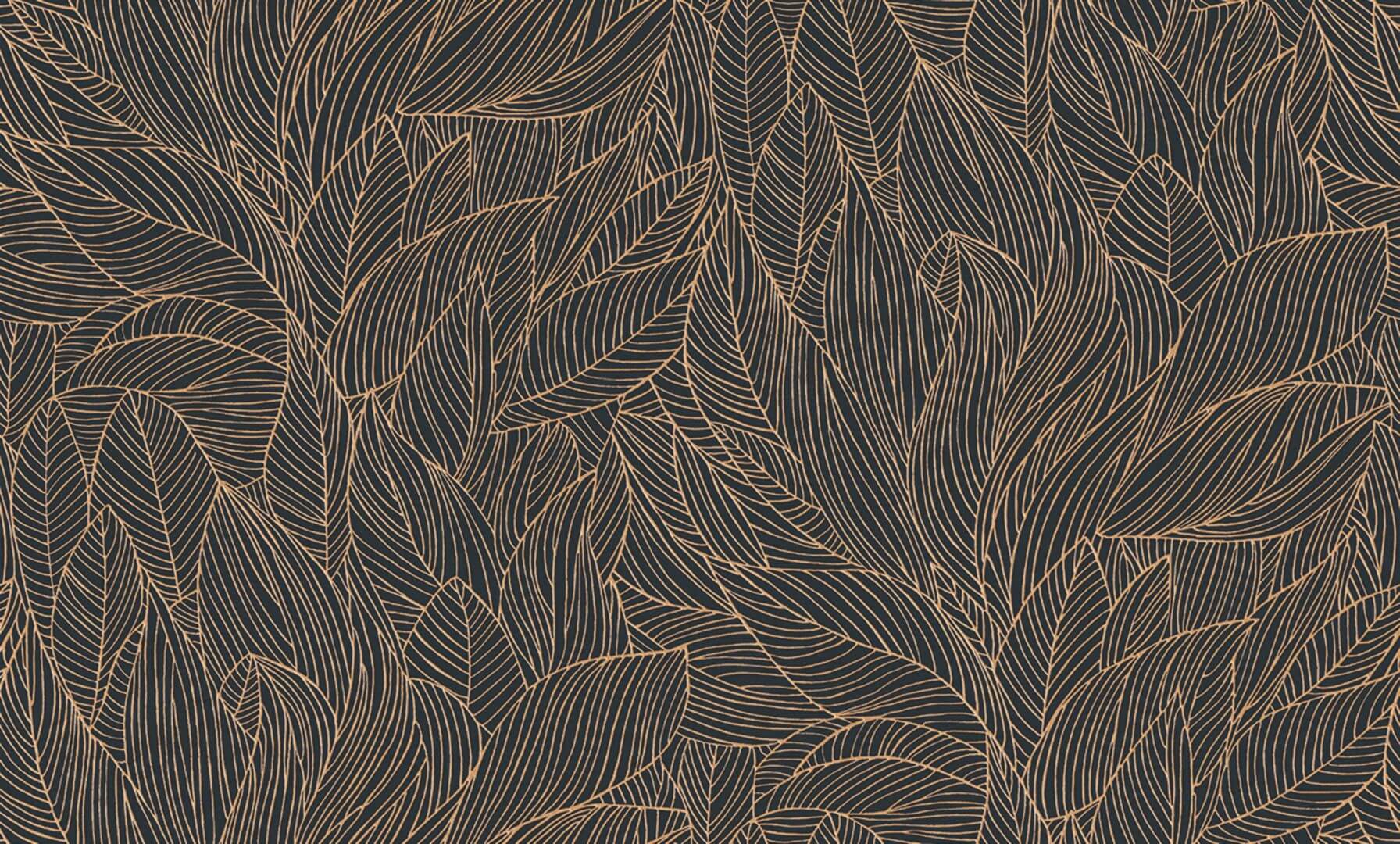 Tapeta liście Casamance 76602344 Hosta Jardin Felicia - 106 cm szer.