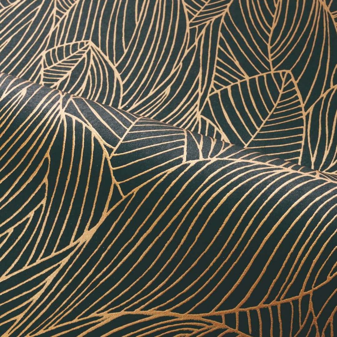 Tapeta liście Casamance 76602344 Hosta Jardin Felicia - 106 cm szer.