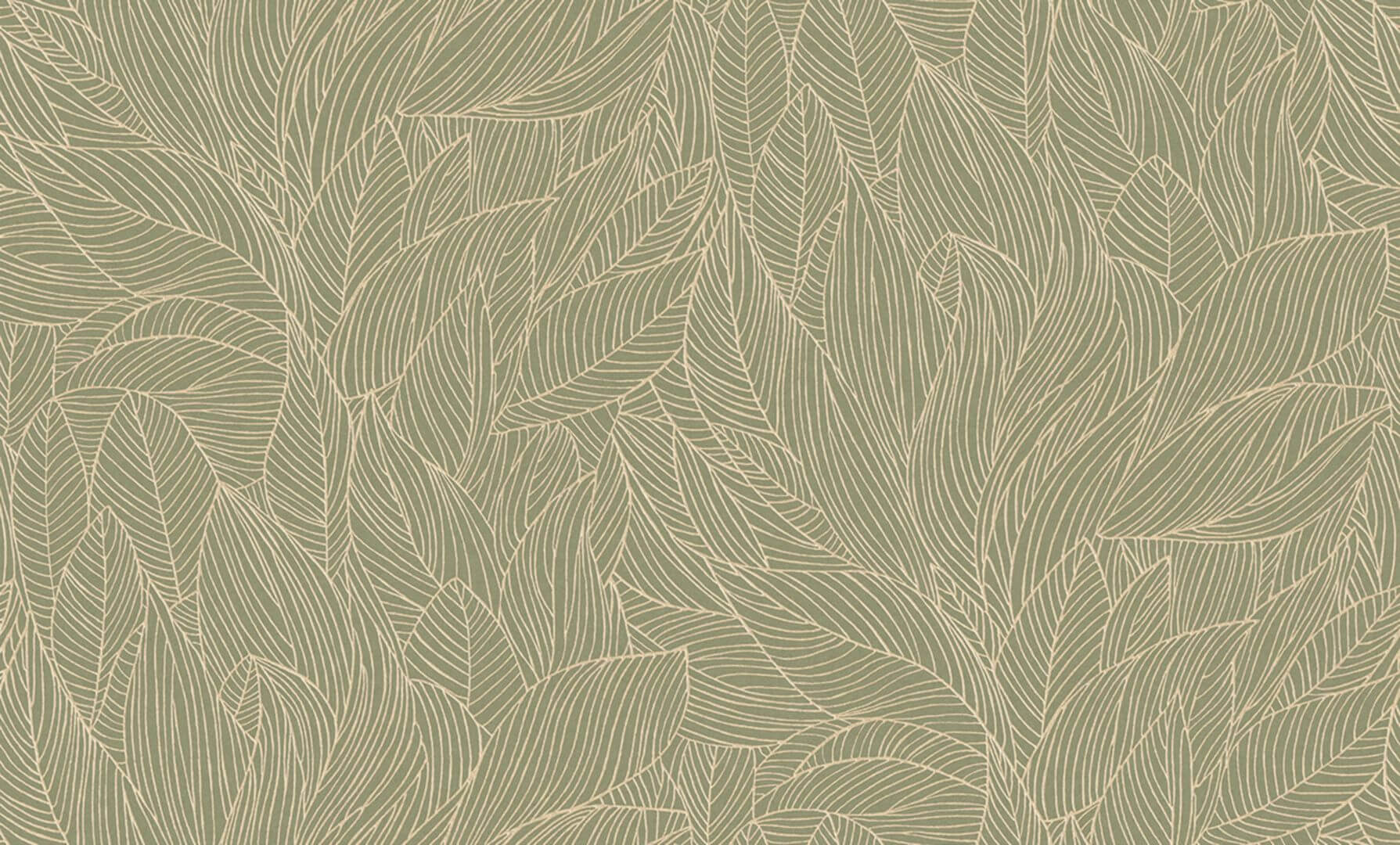 Tapeta liście Casamance 76602548 Hosta Jardin Felicia - 106 cm szer.
