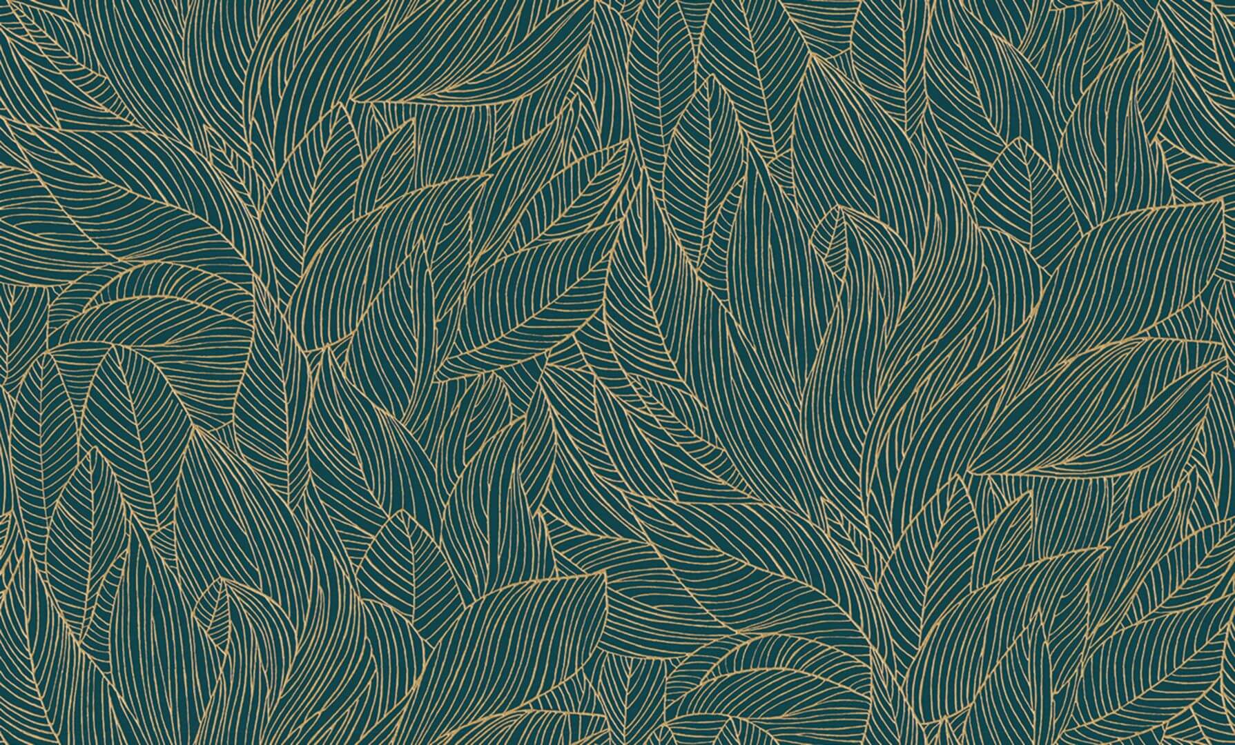 Tapeta liście Casamance 76602752 Hosta Jardin Felicia - 106 cm szer.