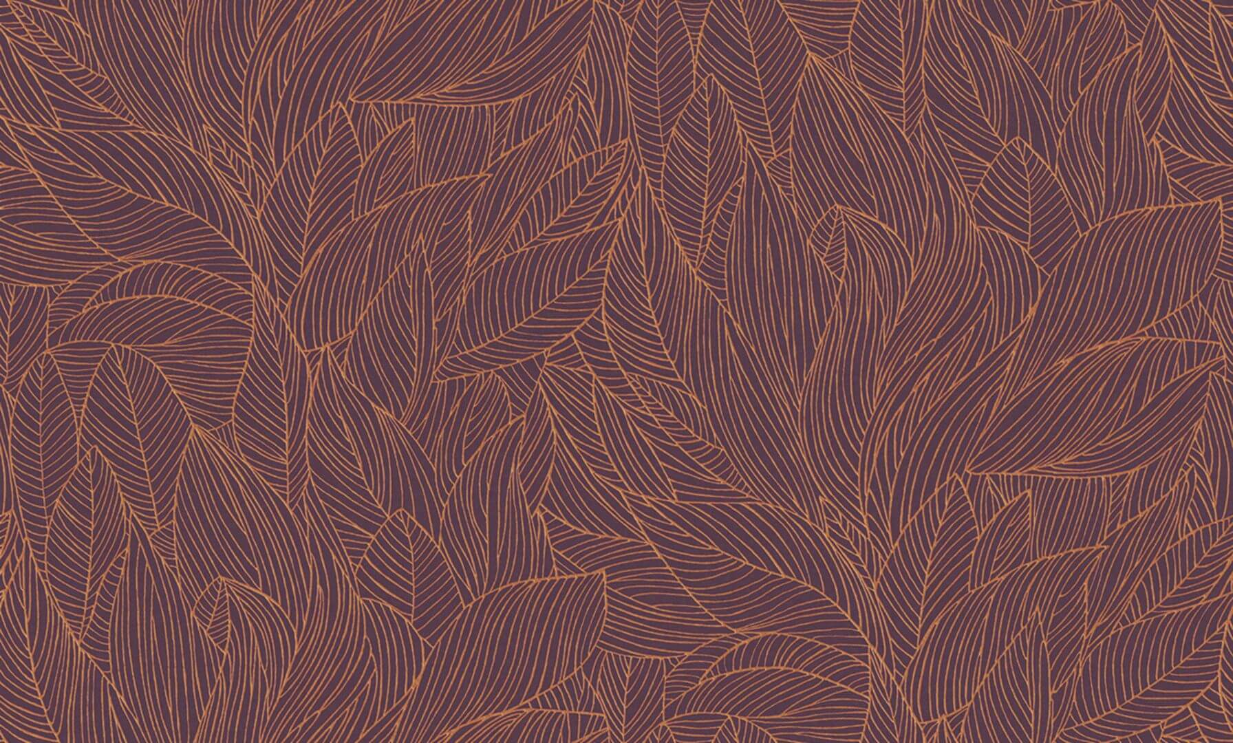 Tapeta liście Casamance 76602854 Hosta Jardin Felicia - 106 cm szer.