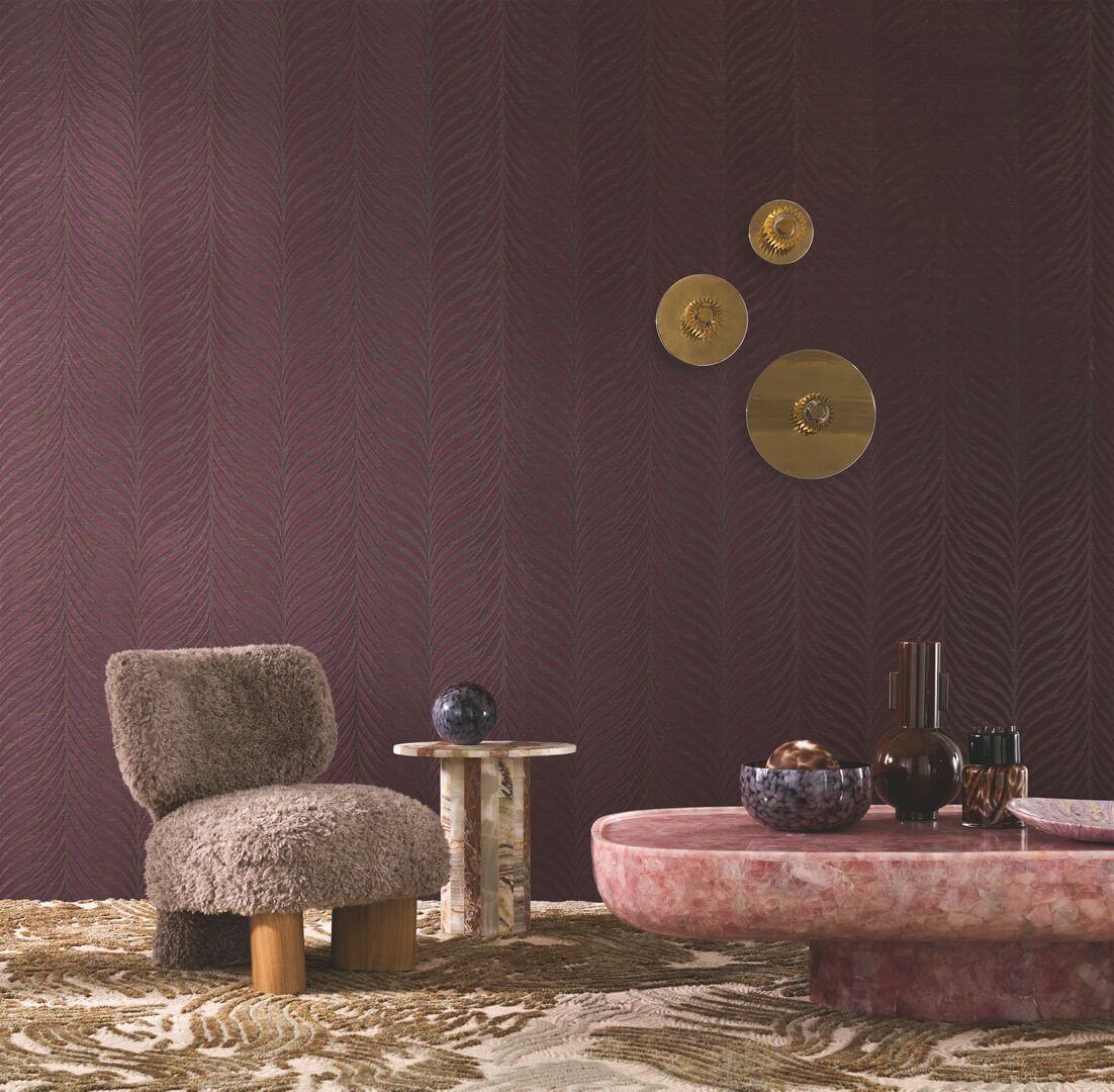 Tapeta tekstylna haftowana Casamance 71510131 Ornementa Palatino