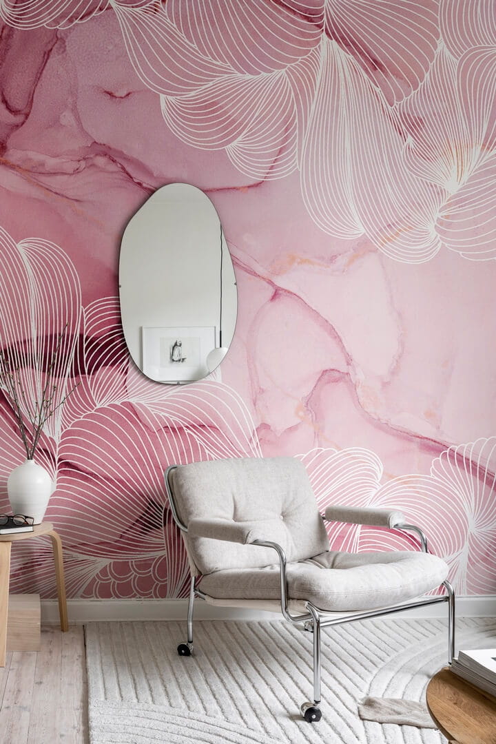 Fototapeta marmur różowa Rebel Walls R19510 Opulence Magenta