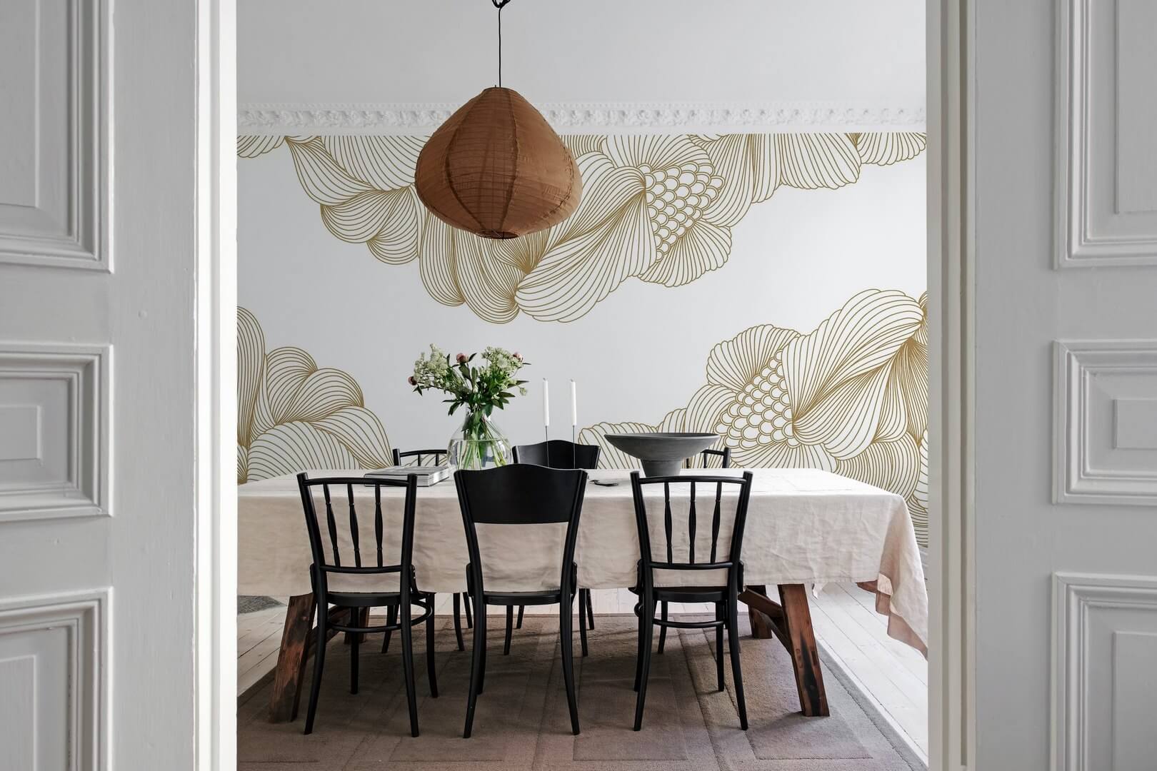 Fototapeta eleganckie linie Rebel Walls R19915 Opulence Golden Lines