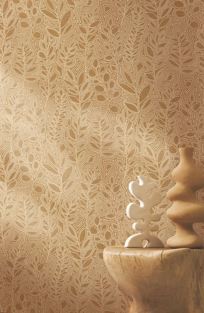 Tapeta roślinna Casamance 76680610 Astragale Palmadora