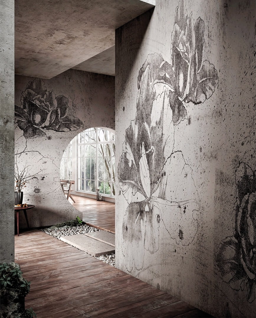 Fototapeta szkic kwiatów Wonderwall Laura 35077400