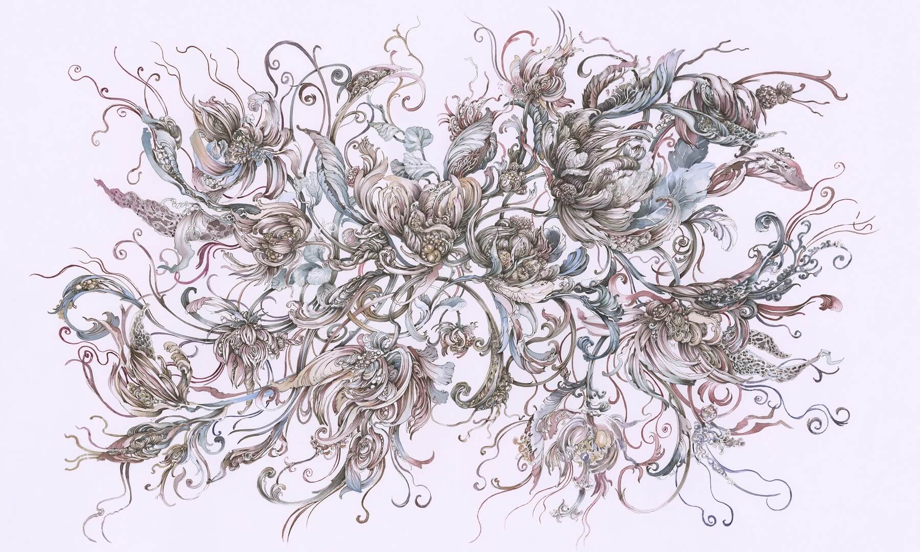 Fototapeta roślinny ornament Wonderwall Spello 35031201