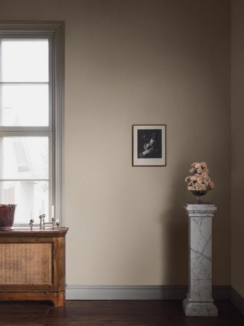 Tapeta minimalistyczna imitująca tkaninę Boras Tapeter 6123 Canvas Oyster Shades