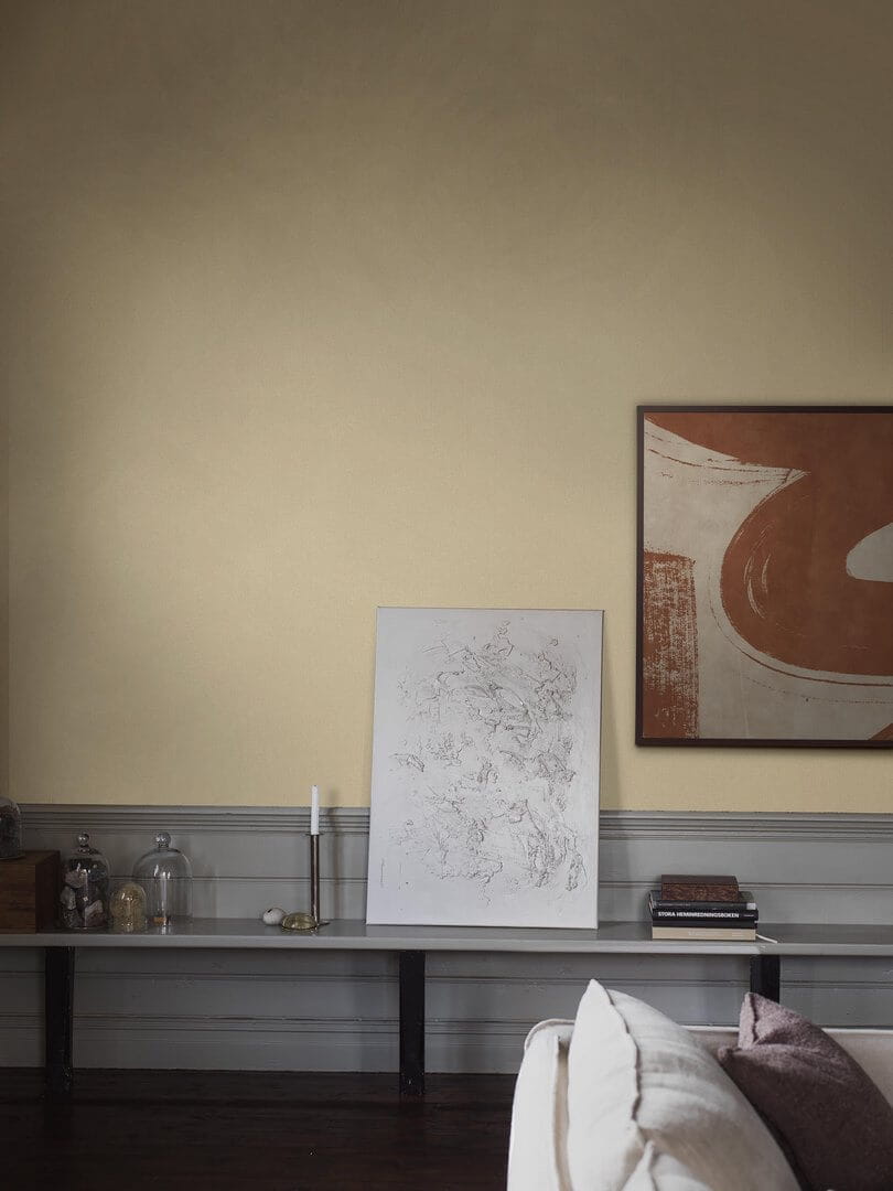 Tapeta minimalistyczna imitująca tkaninę Boras Tapeter 6126 Canvas Yellow Shades