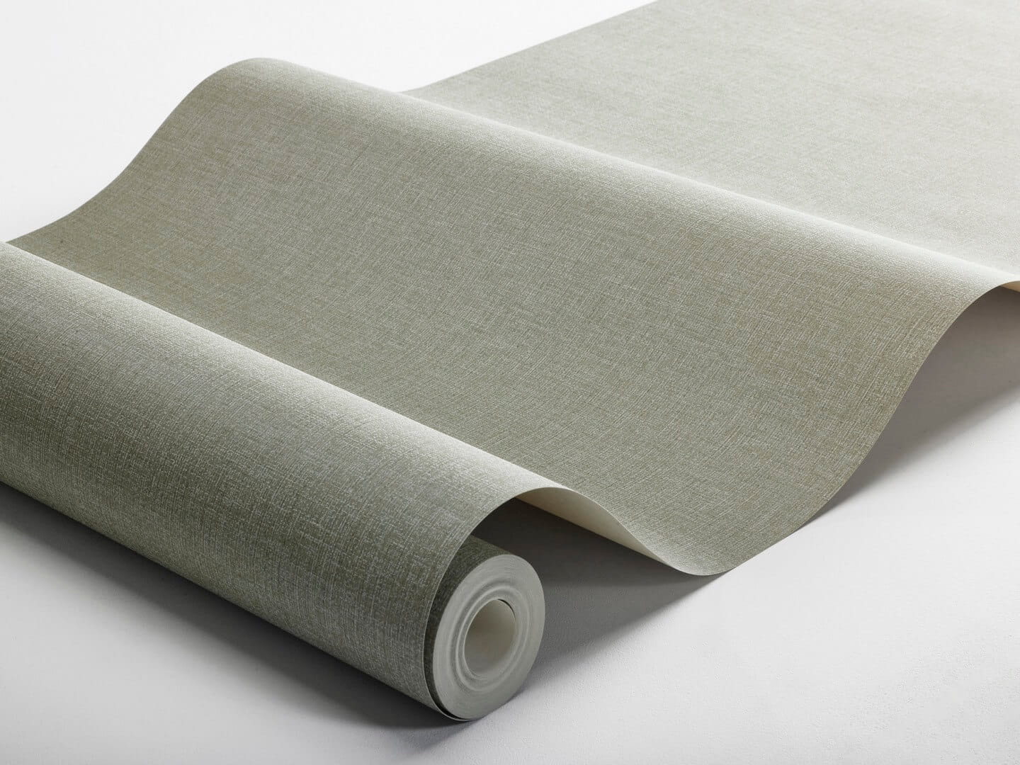 Tapeta minimalistyczna imitująca tkaninę Boras Tapeter 6130 Canvas Olive Shades