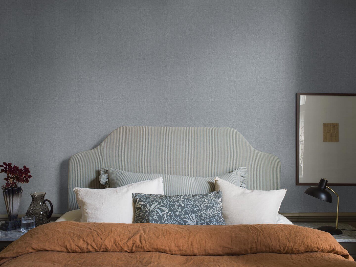 Tapeta minimalistyczna imitująca tkaninę Boras Tapeter 6133 Canvas Blue Shades