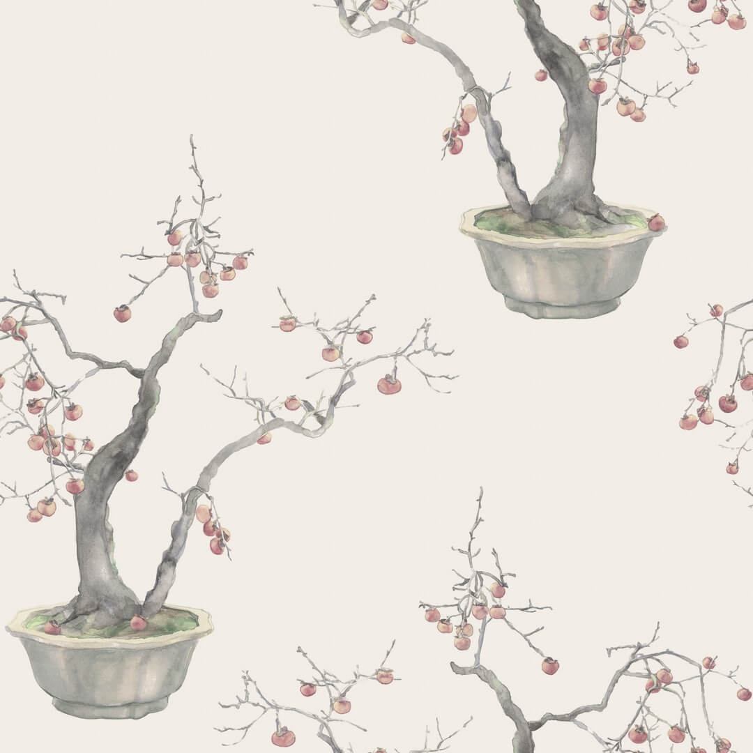 Tapeta drzewka w doniczkach Cole & Son Kaki Persimmon 126/2004 Shinrin Yoku