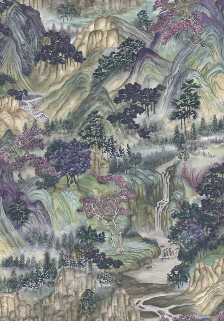 Tapeta krajobraz japońskiej natury Cole & Son Mountainscape 126/11039 Shinrin Yoku