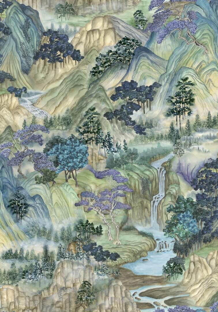 Tapeta krajobraz japońskiej natury Cole & Son Mountainscape 126/11040 Shinrin Yoku