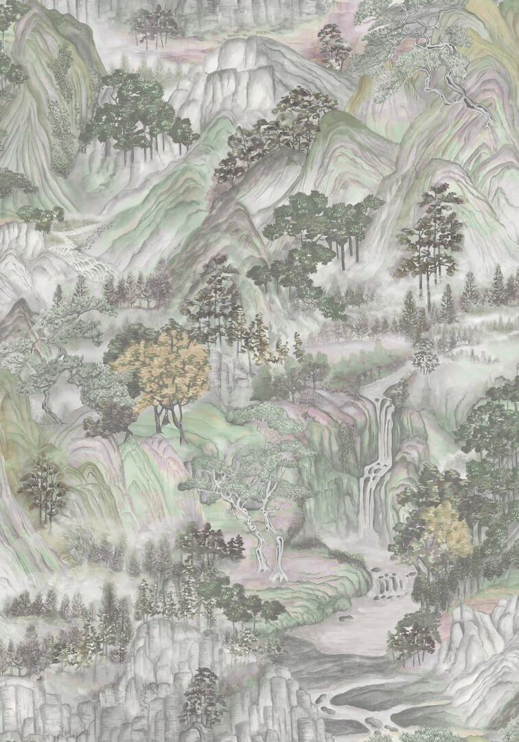 Tapeta krajobraz japońskiej natury Cole & Son Mountainscape 126/11043 Shinrin Yoku