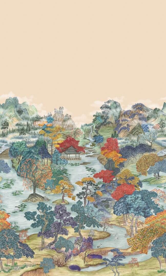 Mural japoński ogród Cole & Son Pavilion 126/12044 Shinrin Yoku
