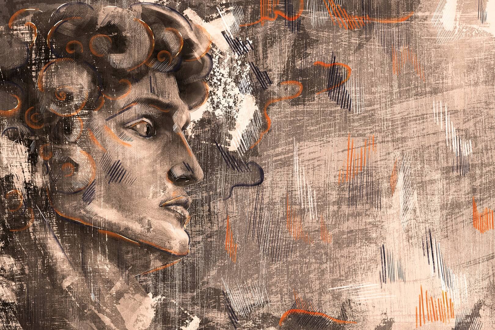 Fototapeta posąg twarz Lorenso TPA 1024 0110 04 Davius