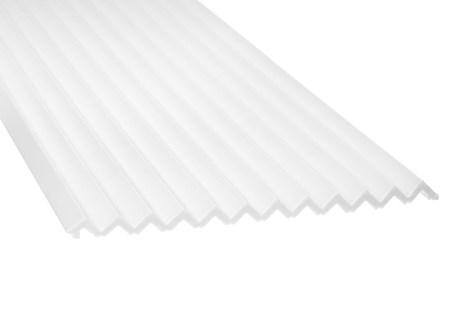 Panel ścienny 3D trójkąty malowany na biało WP003TP Vivid Mardom Decor - wys. 200 cm