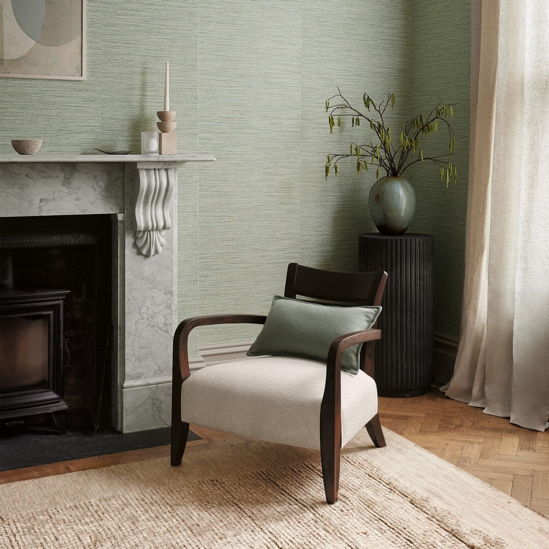 Tapeta imitująca płótno Romo W461/01 Esai Seagrass Embossed Textured Wallcoverings