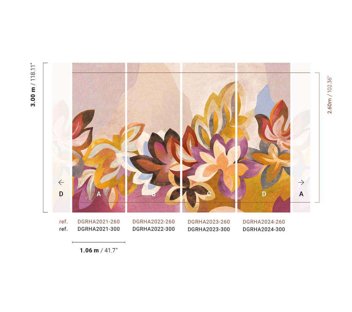 Mural artystyczne kwiaty Khroma DGRHA2021 Somerset Rhapsody