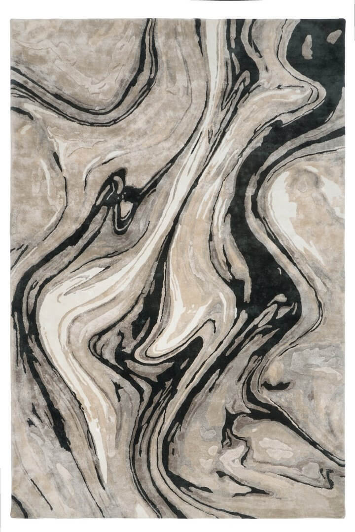 Dywan abstrakcyjny BLUR BLACK Handmade Collection Carpet Decor Fargotex