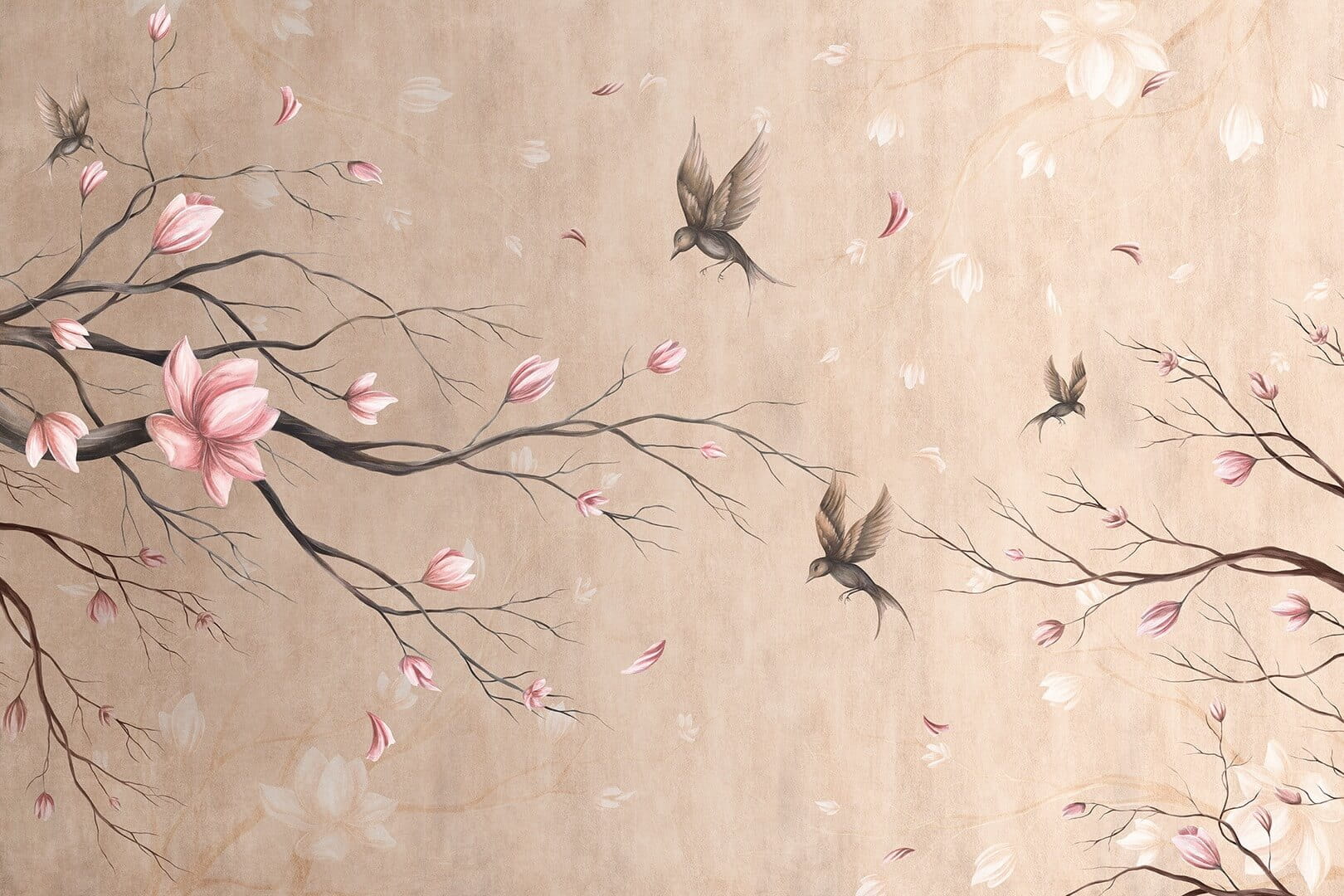 Fototapeta gałązki wiśni i ptaki Lorenso TPA 0124 0051 00 Sakura