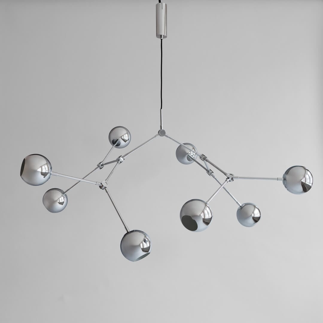 Lampa wisząca kule 242011 Drop Chandelier Globe Chrome 101 Copenhagen